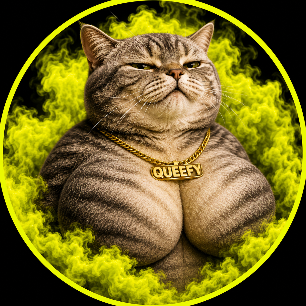 Muscle Queefy with gold chain